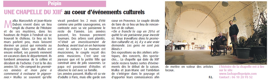 article Haute provence info